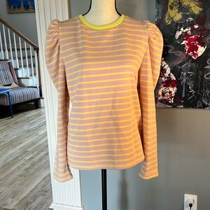 1X pink/yellow stripe tee